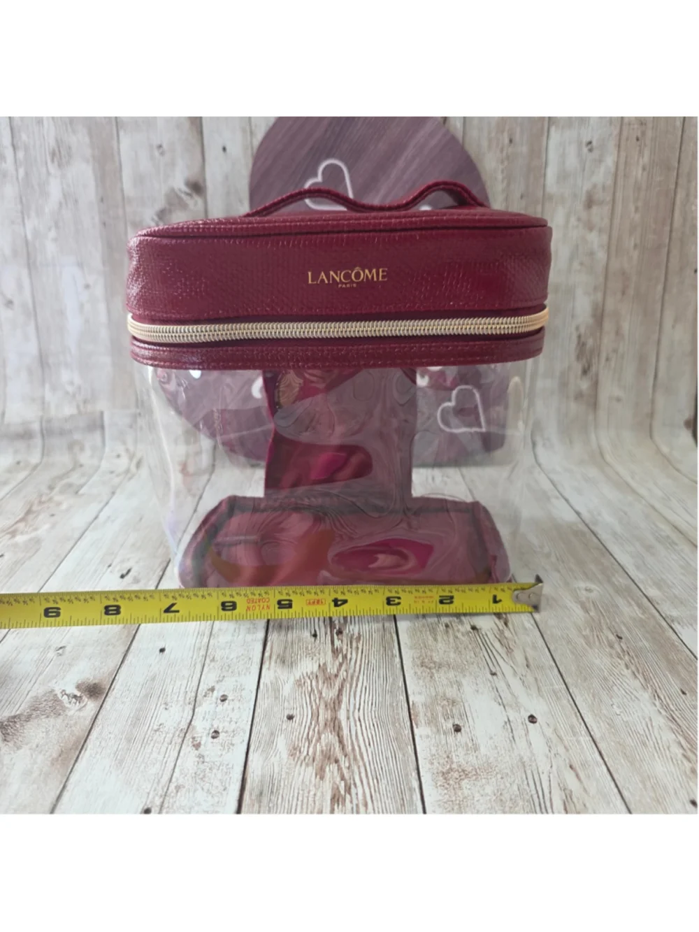 Lancôme Cosmetic Bag Red Clear NWOT